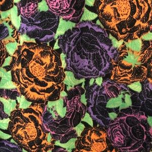 👗Lularoe Nicole Dress Green with Rose Print